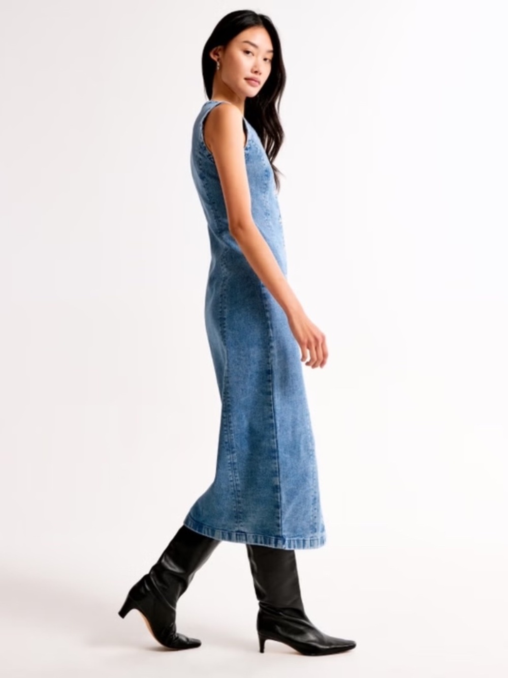 The A&F Mara High-Neck Vest Midi Dress - Picture 2 of 6